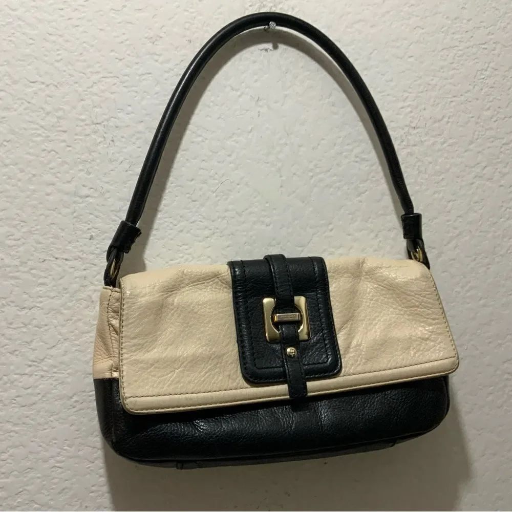 Kate spade off-white and black shoulder bag